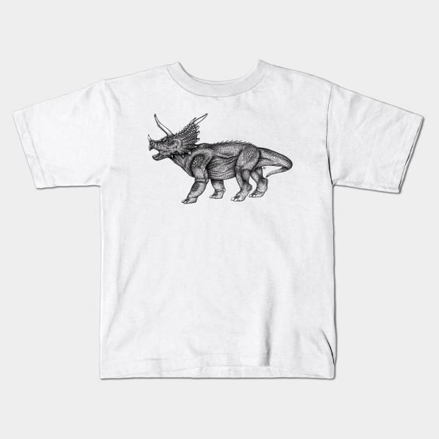 Triceratops Kids T-Shirt by charyzard